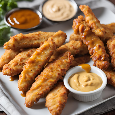 Chicken Fingers with Honey Mustard BBQ Sauce