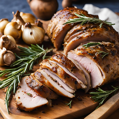 Roasted Porchetta with Garlic Cloves and Rosemary