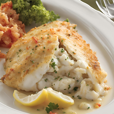 Stuffed Flounder with Crabmeat