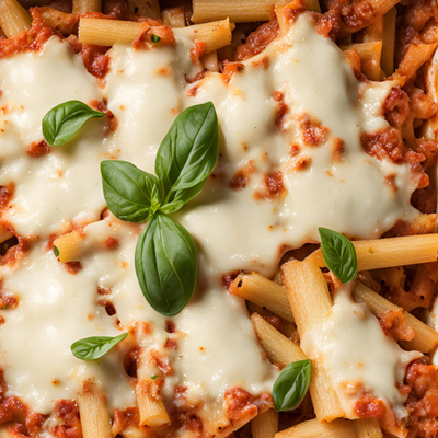 Baked Ziti, Ricotta, Parmigiana Reggiano, Mozzarella